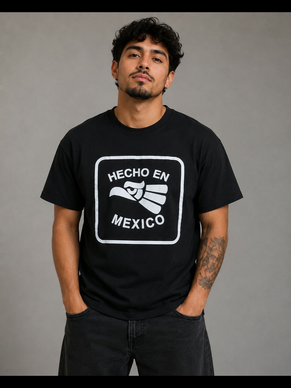 Hecho En Mexico Graphic Tee - Black
